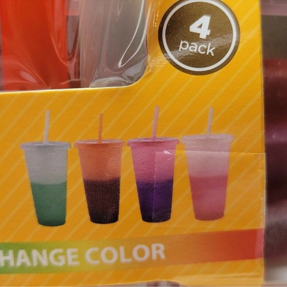 Way to Celebrate Harvest Fall Color Changing Tumbler Cups Reusable 4-Pack: NEW! - Picture 7 of 12